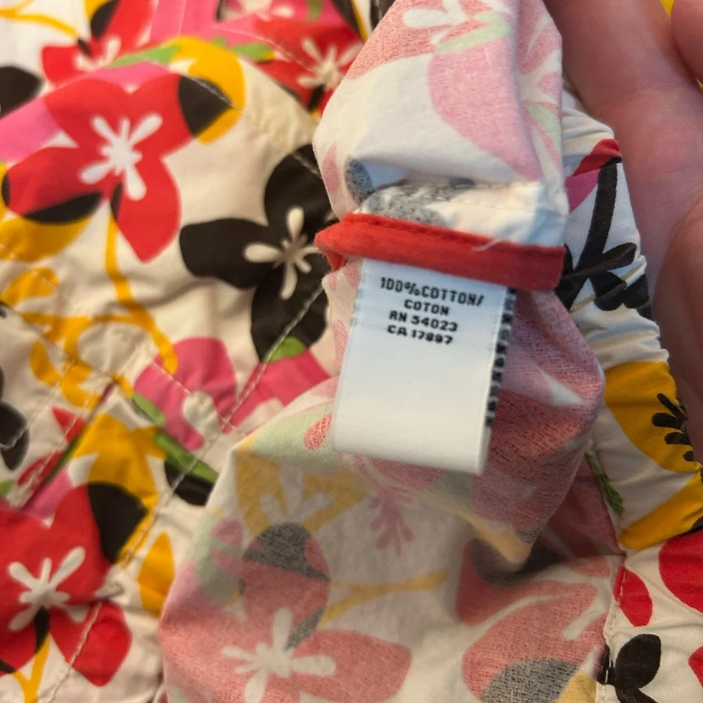 Old Navy 2008‎ Vintage Y2K Floral Girls Kids Jacket Size Large 100% Cotton